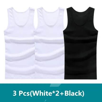 Cotton Solid Seamless Underwear Mens Sleeveless Tank Vest Comfortable Undershirts - Tamnz