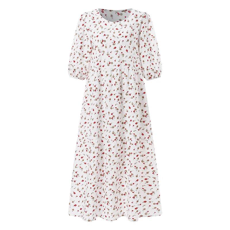 Women Summer Floral Sundress Bohemian Printed Dresses ZANZEA Holiday Party Beach Dress Short Sleeve Maxi Vestidos Robe Femme - Tamnz