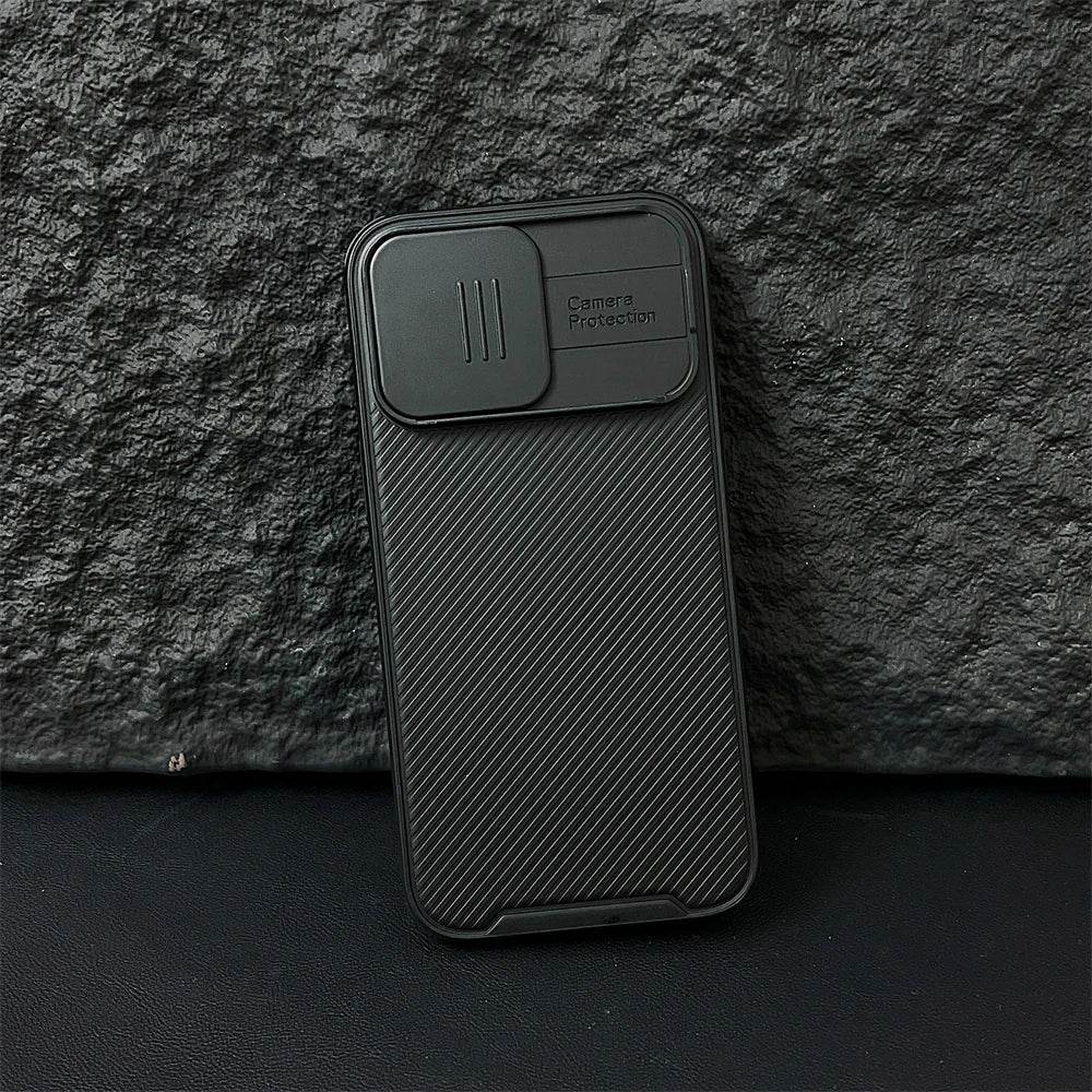 Luxury Slide Camera For MagSafe Magnetic Armor Case For iPhone 16 15 14 13 12 Pro Max Plus Mini 11 Wireless Charge Bumper Cover - Tamnz