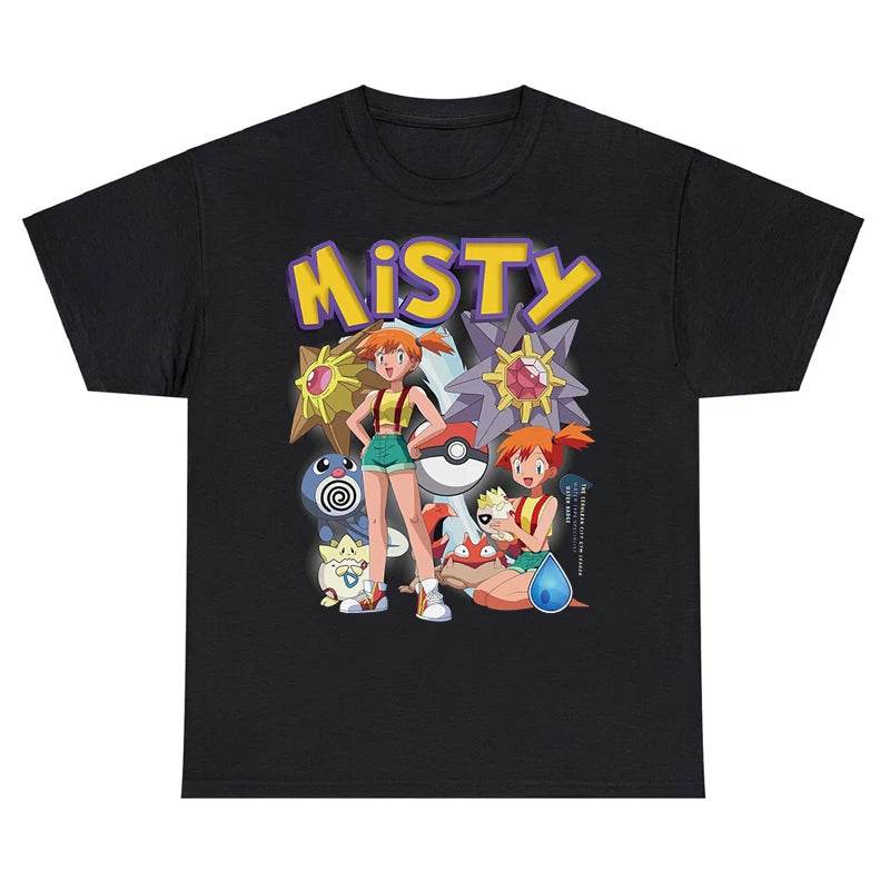 Pokemon T Shirt Vintage Hip Hop Graphic Daily Japanese Anime Harajuku Short Sleeve Cotton Tops Streetwear Casual Unisex T-shirt - Tamnz