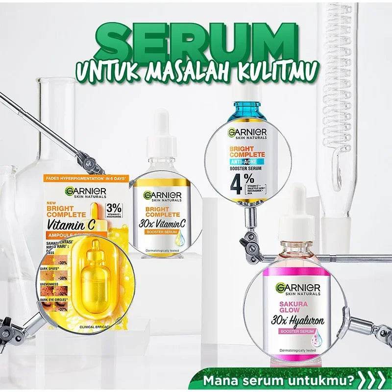 Garnier Whitening Essence Removes Acne Marks Comedones Blackheads Facial Repair Serum Shrinks Pores Moisturizes Essence - Tamnz