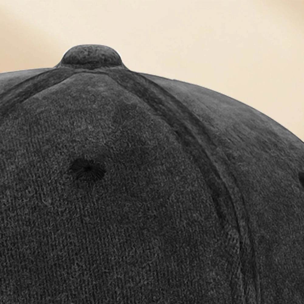 Versatile Fashion Wash Solid Color GIGI Embroidered Baseball Hat Women Spring/Summer Breathable Big Headband Sun Protection Hat - Tamnz