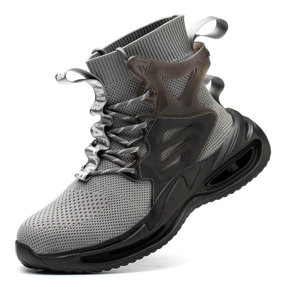 Light Breathable Sneaker For Men Steel Toe Safety Shoes Puncture-Proof Male Boots Work Botas Hombre - Tamnz