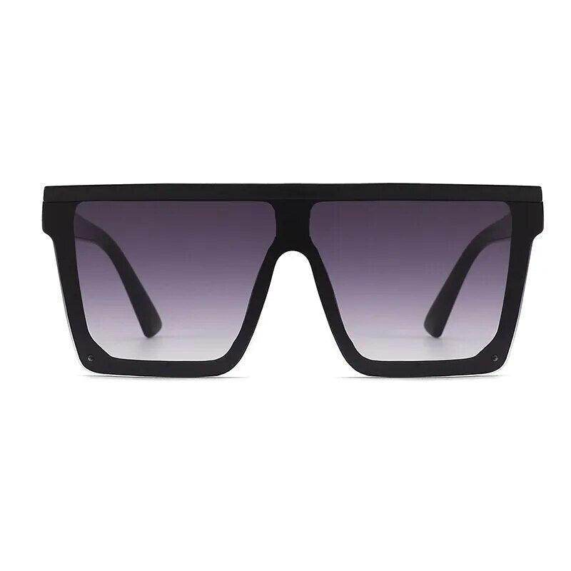 Retro Big Frame Sunglasses Brand Black Square Gradient Cool Men Sunglasses One Piece Designer - Tamnz