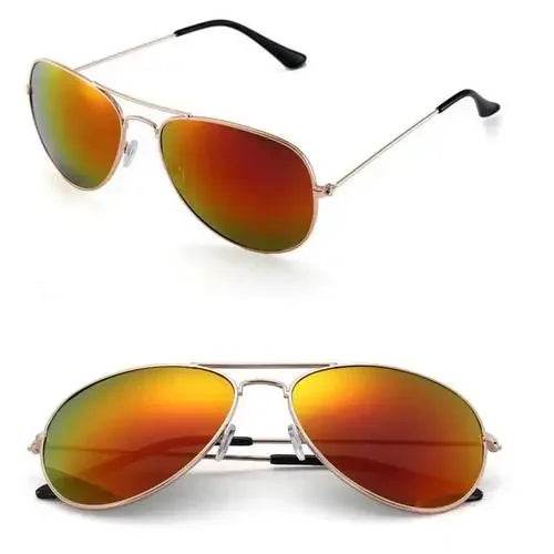 Pilot Sunglasses Silver Oversized Metal Luxury Brand Eyewear Unisex - Tamnz
