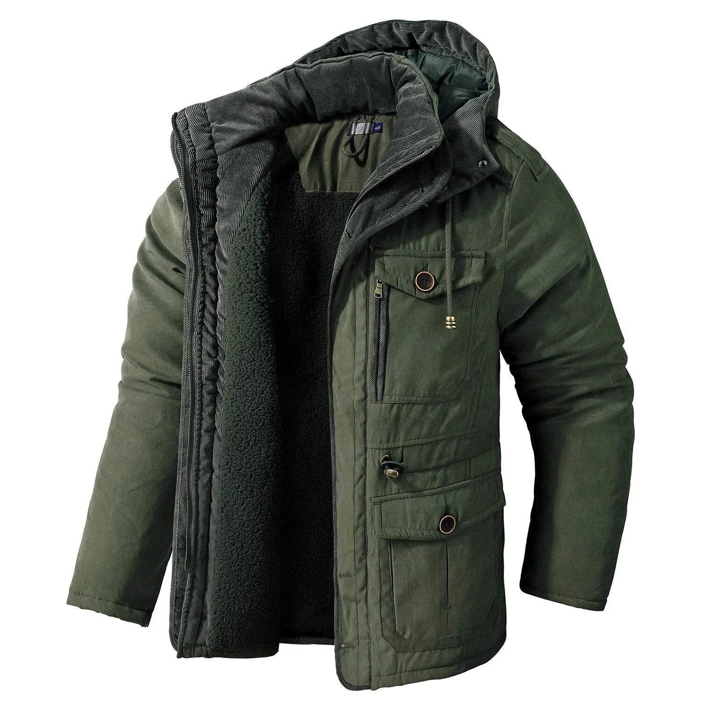 Winter Thick Jacket Men Outdoor Parka Coat Fur Linner Warm Cargo Jackets Male Windbreaker Outwear Parkas Military Army Overcoats - Tamnz