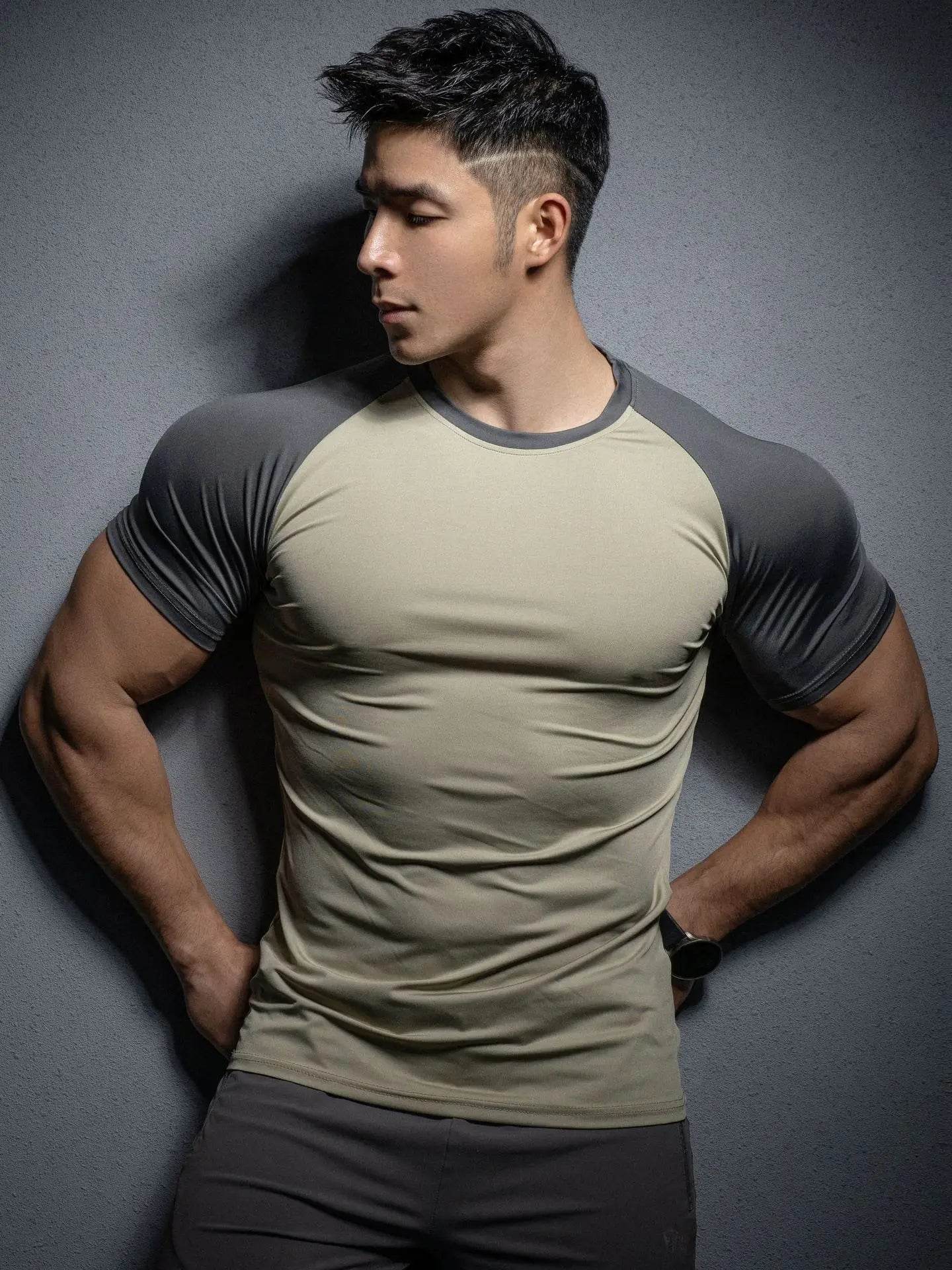 Summer Short Sleeve Fitness T Shirt Running Sport Gym Compression - Tamnz