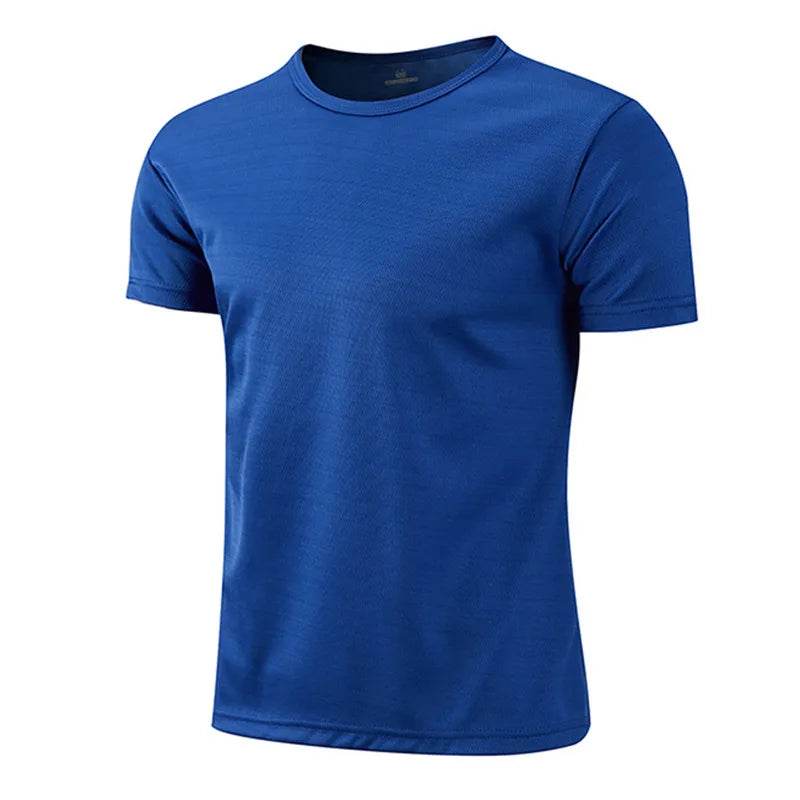 Men Quick Dry Sport t Shirt Short Sleeve Football Gym Jersey Fitness Shirt Bodybuilding Training Top Running t-Shirt Gym Clothes - Tamnz