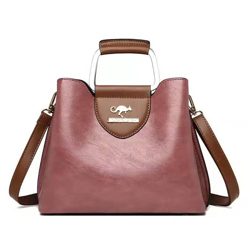 PU Soft Leather Texture Handbag New Cross-border Women's Bag Niche Design Fashionable Shoulder Bag Large Capacity Tote Purse - Tamnz