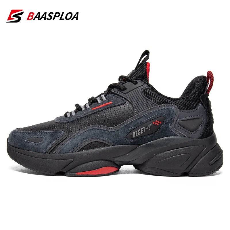 Men's Designer Leather Casual Sneakers Lace Up Male Outdoor Sports Shoe Tennis - Tamnz