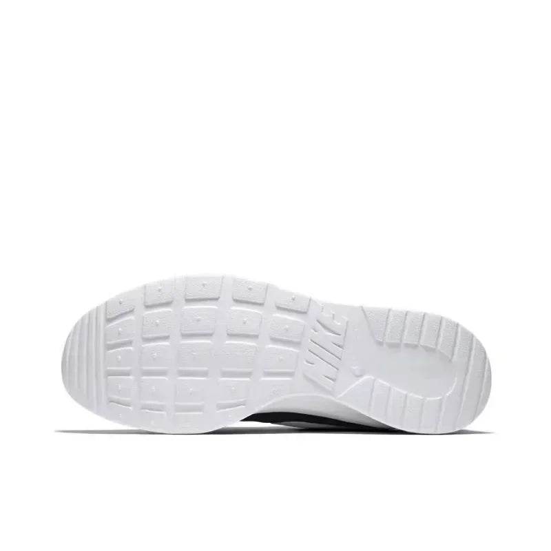 Nike Tanjun Men and Women Running Shoes Black White Low Top Sneakers for Non-Slip and Lightweight Sport Sneakers - Tamnz