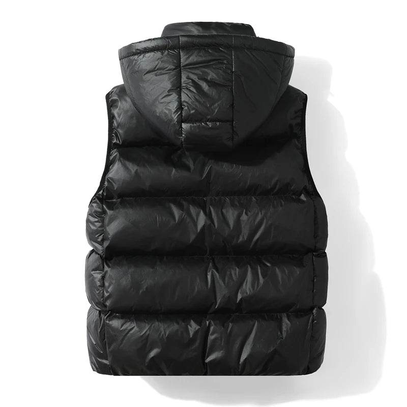 American Down Padded Jacket Men's Winter Loose Thick Hooded Padded Jacket High Street Fashion Trend Casual Cotton Padded Jacket - Tamnz