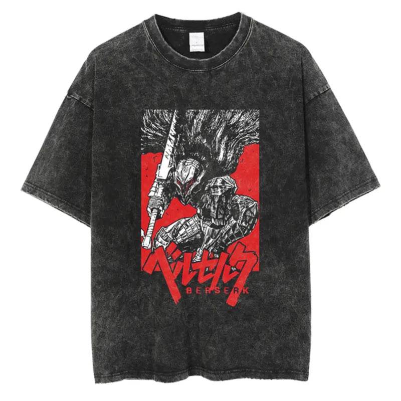 Anime Berserk Guts On Behance Graphic T Shirt for Men Clothing 3D Manga Print Harajuku Fashion Streetwear Women T-Shirt Kid Tops - Tamnz
