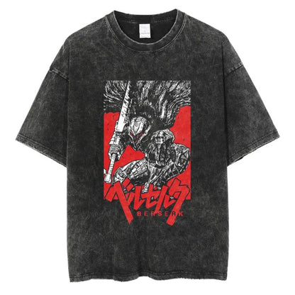 Anime Berserk Guts On Behance Graphic T Shirt for Men Clothing 3D Manga Print Harajuku Fashion Streetwear Women T-Shirt Kid Tops - Tamnz