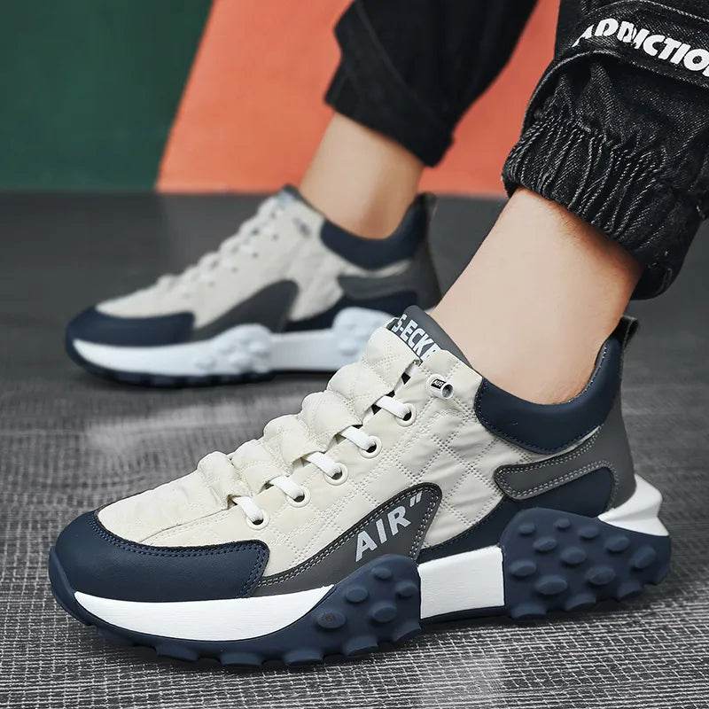 Casual Sport Fashion Shoes Men Running Breathable Sneakers Wearable Rubber Sneakers - Tamnz