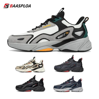 Men's Designer Leather Casual Sneakers Lace Up Male Outdoor Sports Shoe Tennis - Tamnz