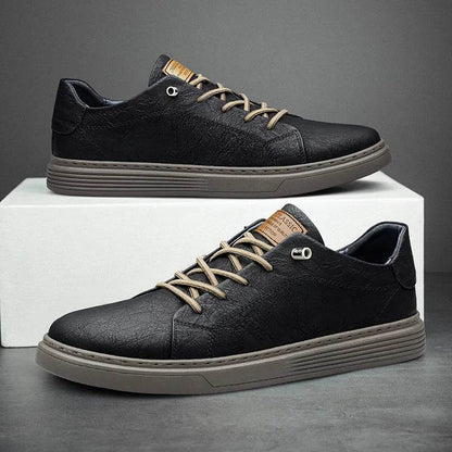 Italian Genuine Leather Casual Shoes Men's Lace Up Oxford Shoes Outdoor Shoes Office - Tamnz