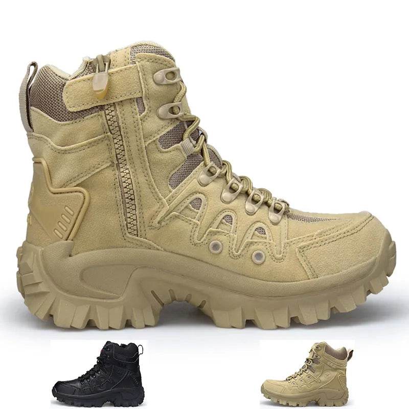 Men's Military Tactical Boots Army Boots Anti-Slip Ankle Boots Work Safety Shoes - Tamnz