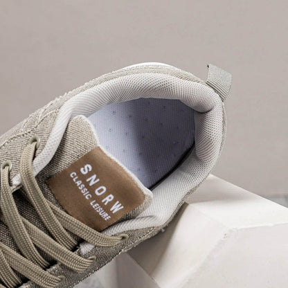  Men's Leather Fluff Sneakers 