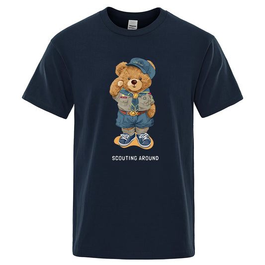  Cute Ted Bear Salute T-Shirt
