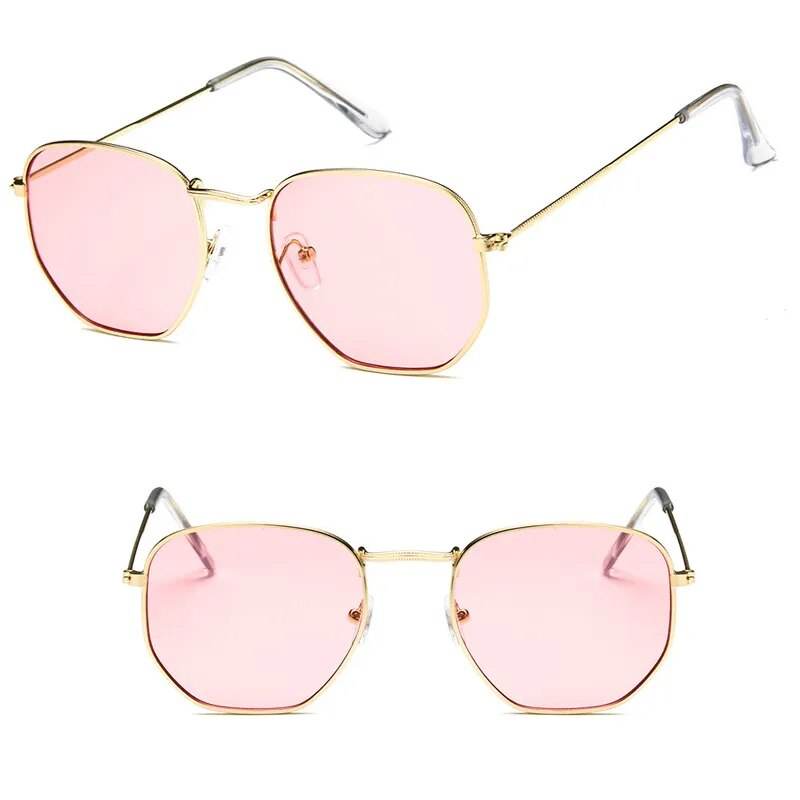 Polygon Retro Sunglasses Brand Designer Lentes D - Tamnz