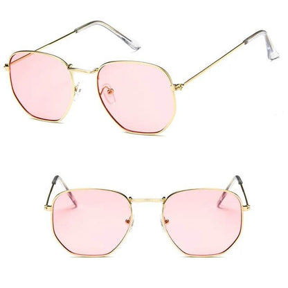 Polygon Retro Sunglasses Brand Designer Lentes D - Tamnz