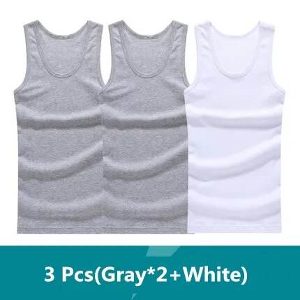 Cotton Solid Seamless Underwear Mens Sleeveless Tank Vest Comfortable Undershirts - Tamnz