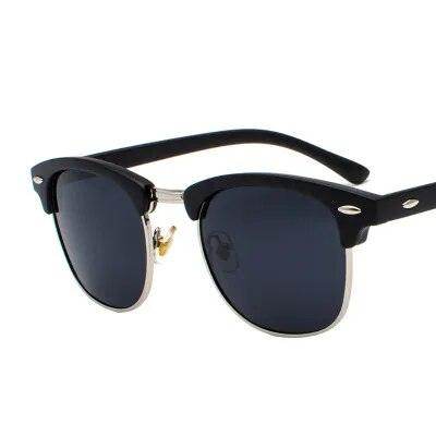 Classic Semi-Rimless Polarized Sunglasses Men's Women Square - Tamnz