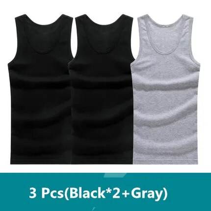 Cotton Solid Seamless Underwear Mens Sleeveless Tank Vest Comfortable Undershirts - Tamnz