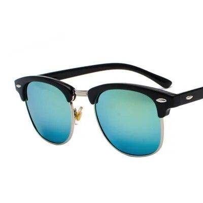 Classic Semi-Rimless Polarized Sunglasses Men's Women Square - Tamnz