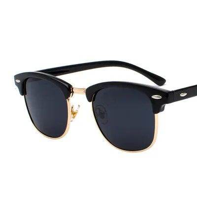 Classic Semi-Rimless Polarized Sunglasses Men's Women Square - Tamnz