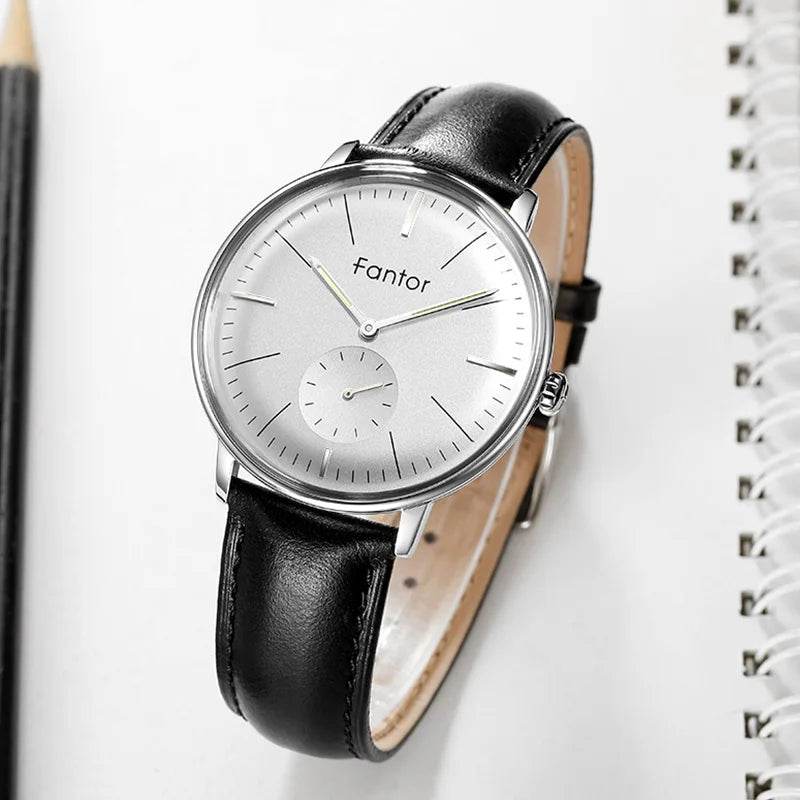 Fantor Luxury Men Watch Leather Geniune Wristwatch Fashion Casual Classic Quartz - Tamnz