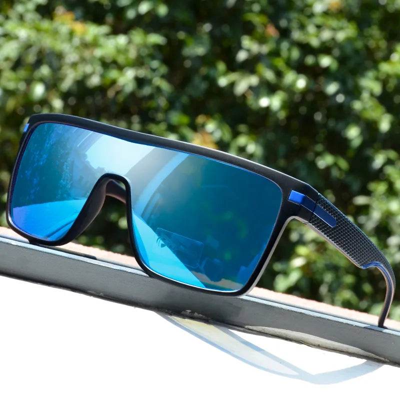 Fashion Polarized Sunglasses For Men Square Oversized Anti Glare Driver Mirror Sun Glasses - Tamnz