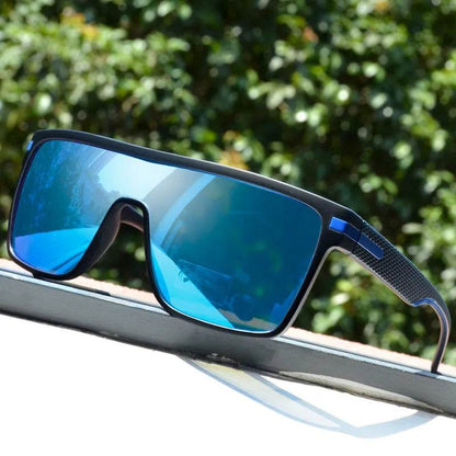 Fashion Polarized Sunglasses For Men Square Oversized Anti Glare Driver Mirror Sun Glasses - Tamnz