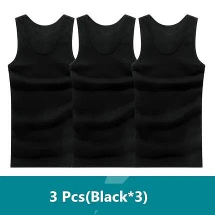 Cotton Solid Seamless Underwear Mens Sleeveless Tank Vest Comfortable Undershirts - Tamnz