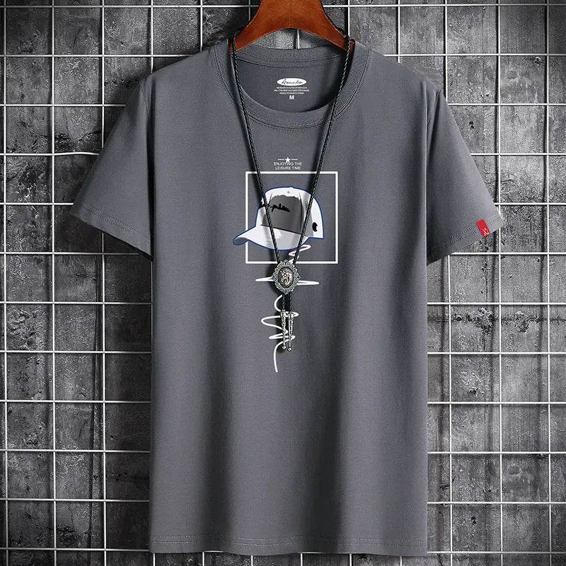 Clothing Fitness White O Neck Anime Man T-shirt For Male Oversized T-shirts Goth Punk - Tamnz