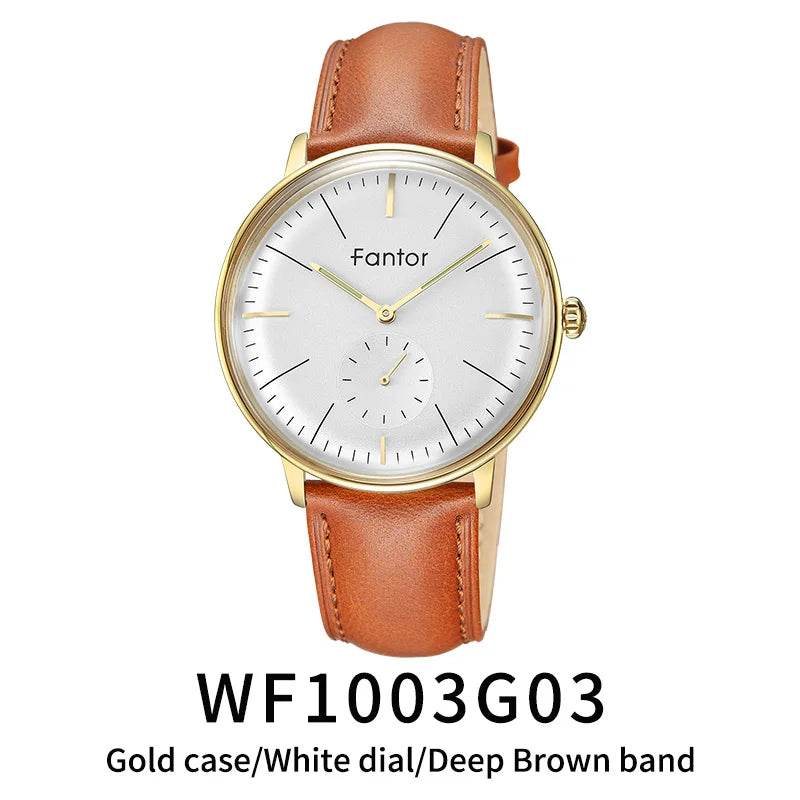 Fantor Luxury Men Watch Leather Geniune Wristwatch Fashion Casual Classic Quartz - Tamnz