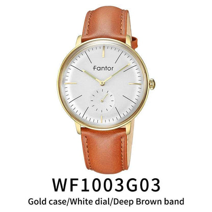 Fantor Luxury Men Watch Leather Geniune Wristwatch Fashion Casual Classic Quartz - Tamnz
