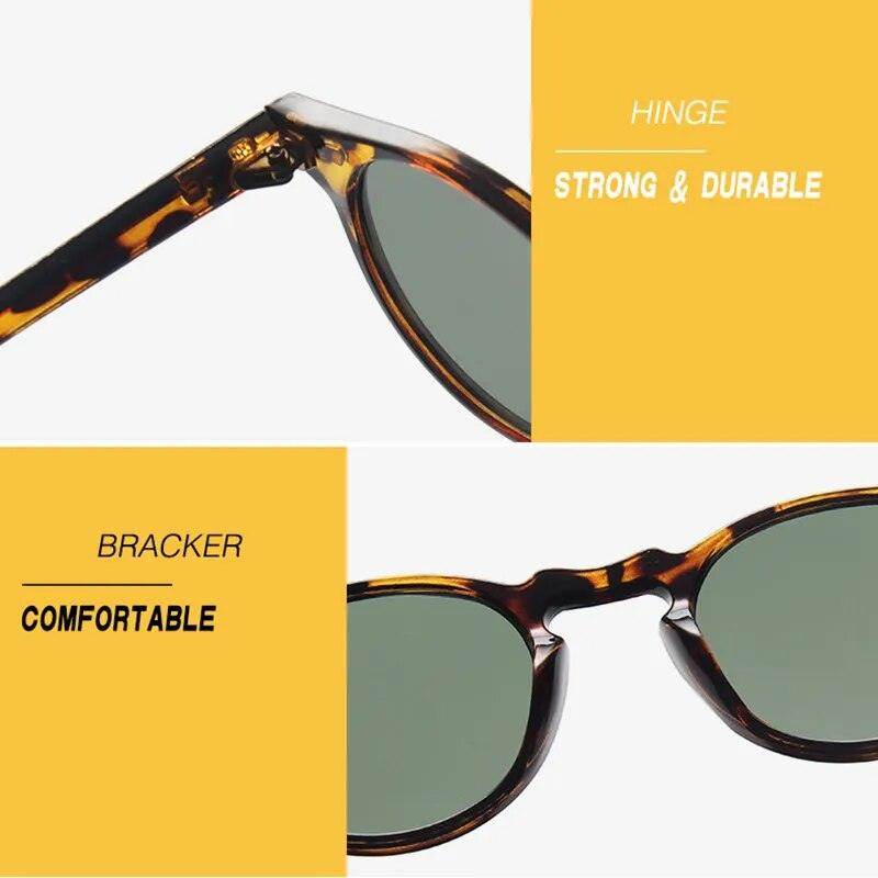 Small Frame Sunglasses Vintage Round Men/women Luxury Designer - Tamnz