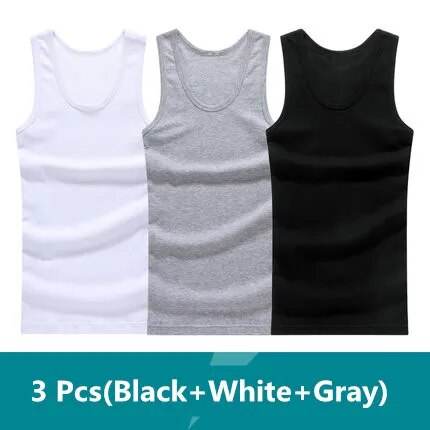 Cotton Solid Seamless Underwear Mens Sleeveless Tank Vest Comfortable Undershirts - Tamnz