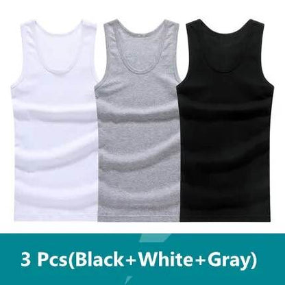 Cotton Solid Seamless Underwear Mens Sleeveless Tank Vest Comfortable Undershirts - Tamnz