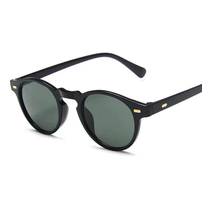 Small Frame Sunglasses Vintage Round Men/women Luxury Designer - Tamnz