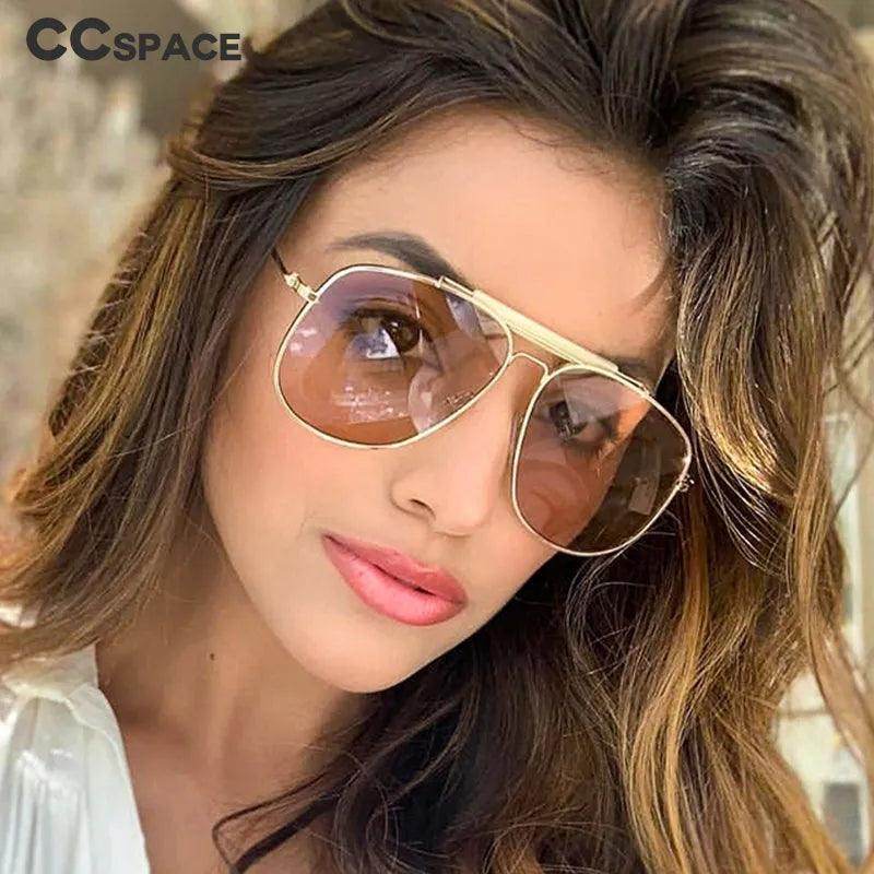 Retro Pilot Sunglasses Men Women 2019 Fashion Shades UV400 Vintage Glasses - Tamnz
