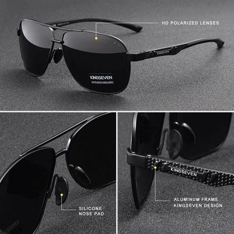 Aluminum Sunglasses Polarized UV400 Mirror Sunglasses - Tamnz