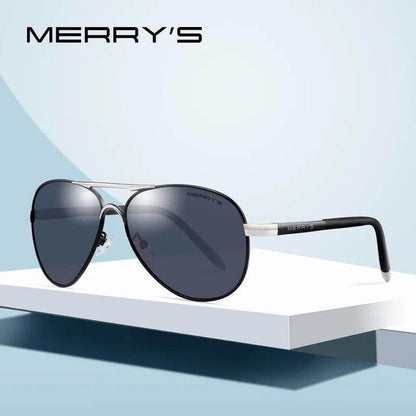 Men Classic Pilot Sunglasses HD Polarized Aluminum Driving Sun glasses Luxury Shades - Tamnz