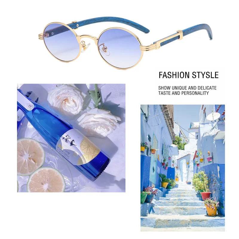 Retro Square Sunglasses Luxury Brand Designer Gold Lion Decoration Sun Glasses - Tamnz