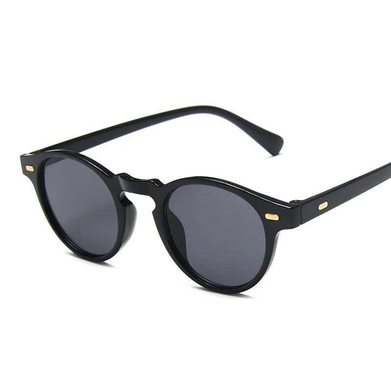 Small Frame Sunglasses Vintage Round Men/women Luxury Designer - Tamnz