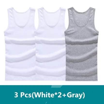 Cotton Solid Seamless Underwear Mens Sleeveless Tank Vest Comfortable Undershirts - Tamnz