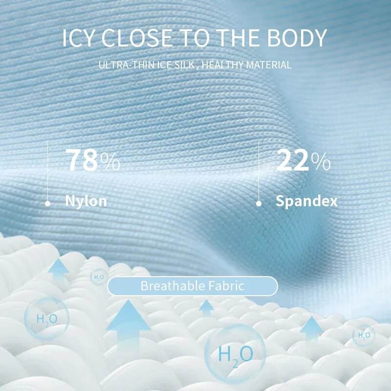 Miiow 3Pcs Ice Silk Men Boxer Shorts Underwear Antibacterial Boxershorts Cueca Male Panties Fashion Men Underpants Lingeries 5XL - Tamnz