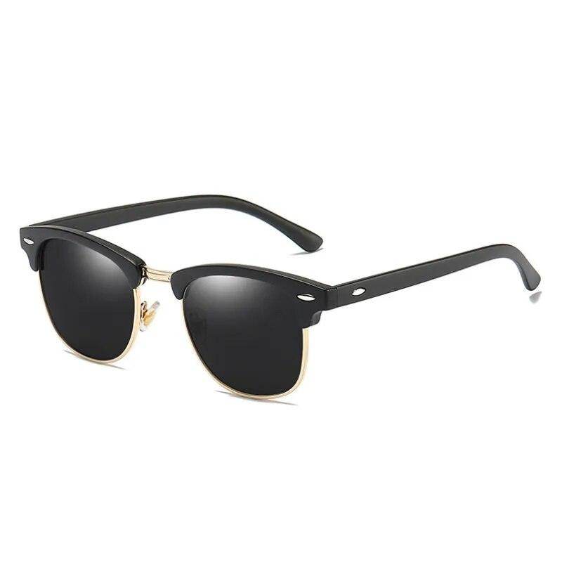 Classic Semi-Rimless Polarized Sunglasses Men's Women Square - Tamnz